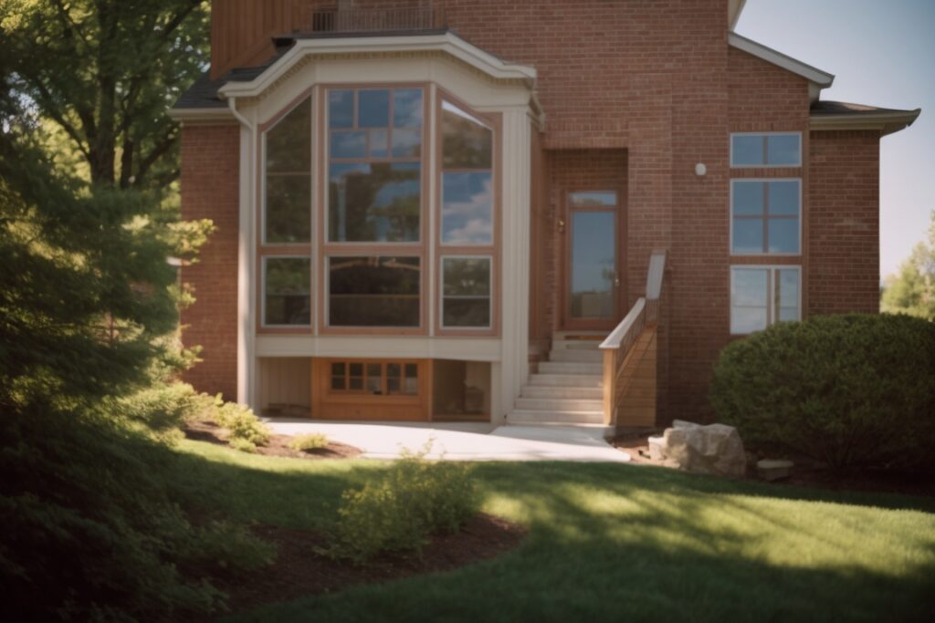 Kansas City home with window tinting, filtering sunlight