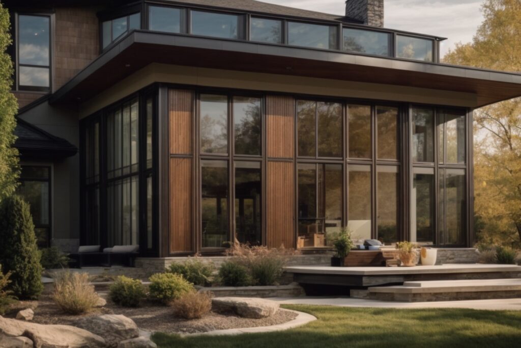 Kansas City home with opaque window films for energy savings