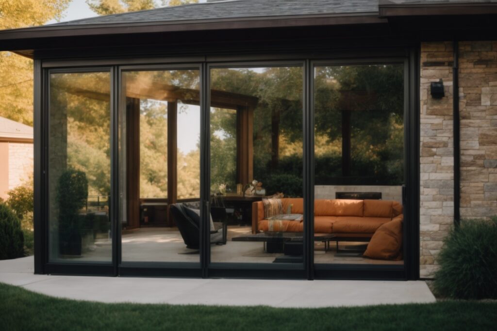 Kansas City home with reflective heat blocking window films