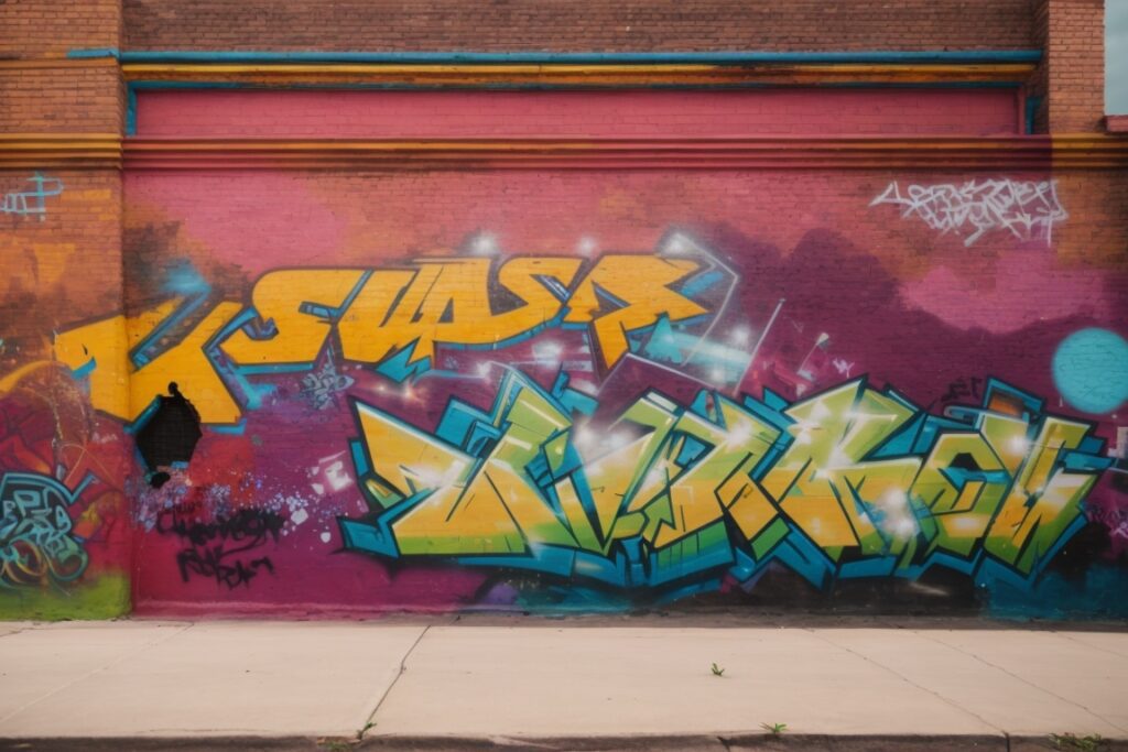 Kansas City vibrant mural adorned with graffiti, protected by clear anti-graffiti film