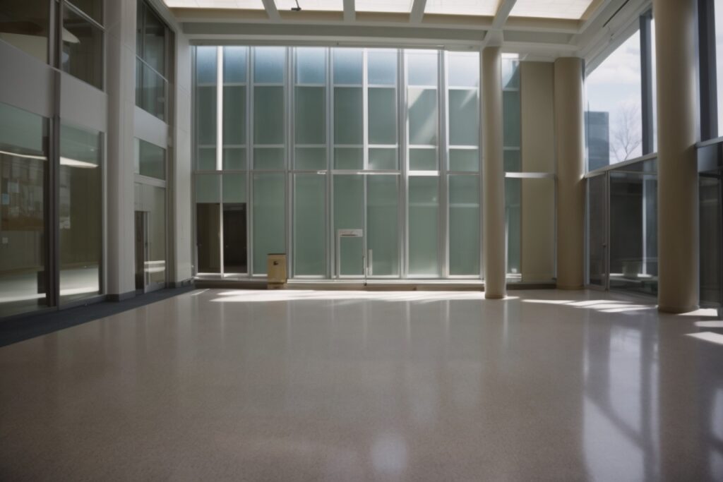 interior office Kansas City with glare reduction window film installed