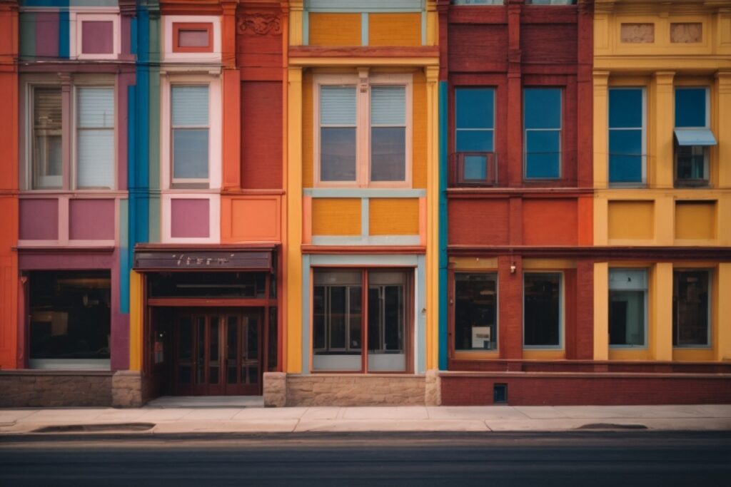 Colorful building wrapped in high-quality exterior material in Kansas City