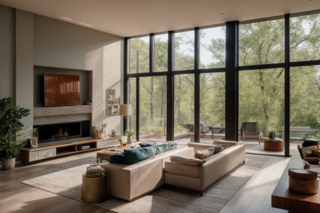 Kansas City home interior with energy-efficient window film