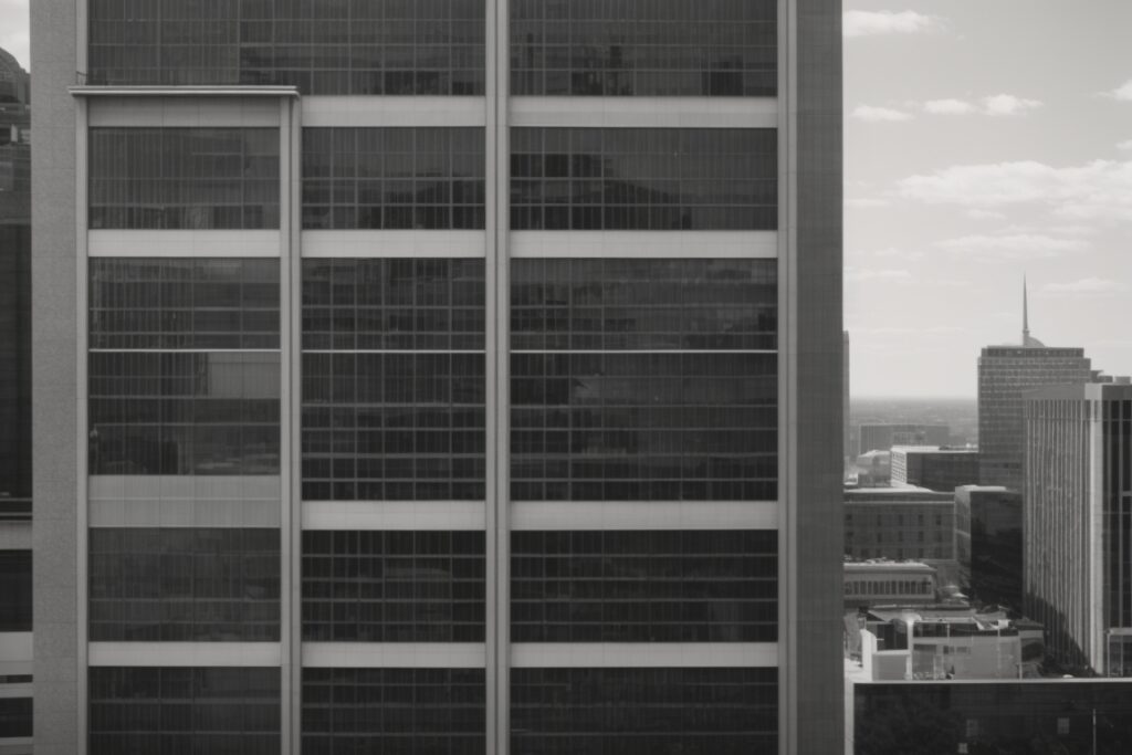 Historic Kansas City building with energy-efficient solar window film